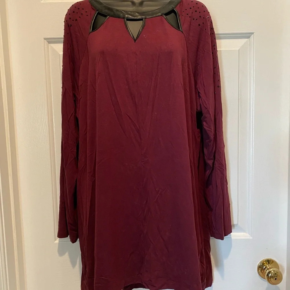 Maroon tunic belle by‎ Kim gravel size xl